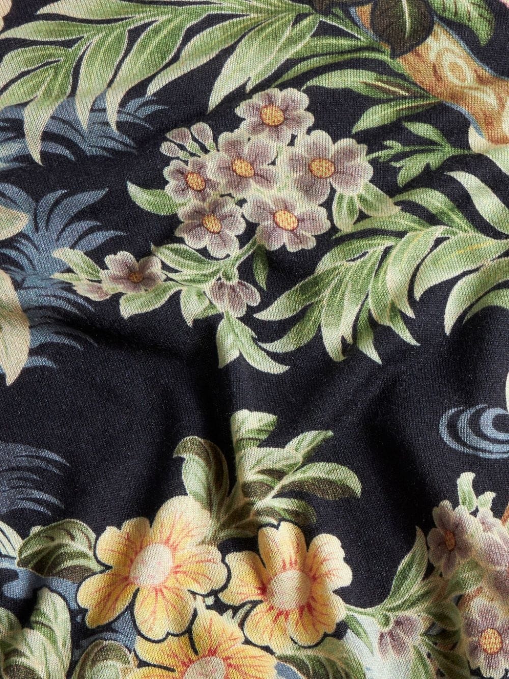 floral-print knitted top - 5