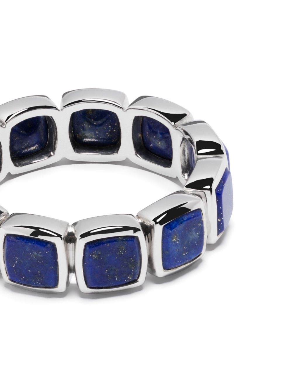 sterling silver cushion lapis ring - 4