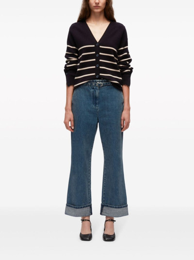 3.1 Phillip Lim belted flared cotton jeans outlook