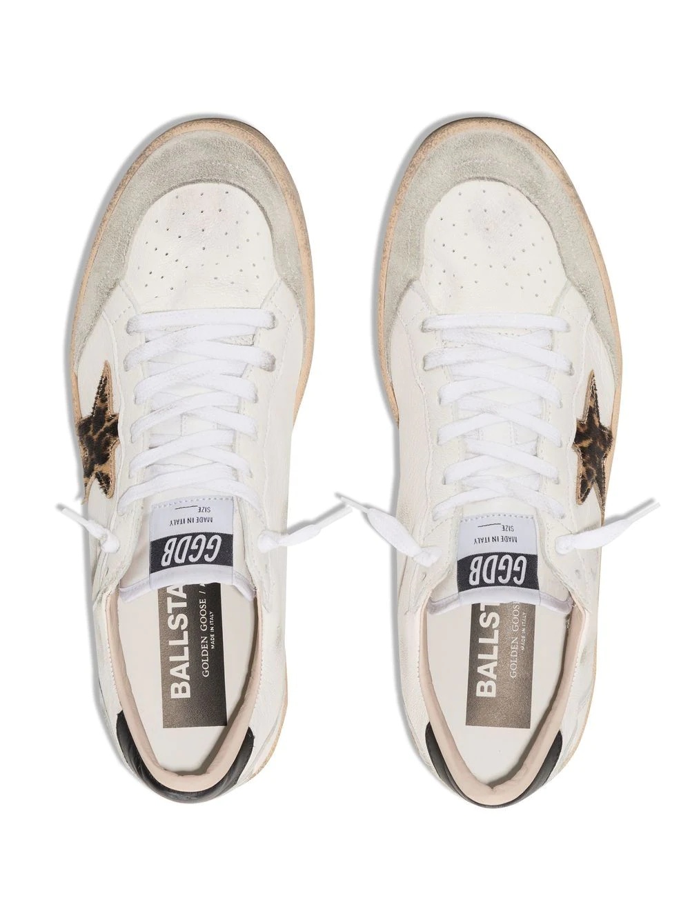 star-patch lace-up sneakers - 2