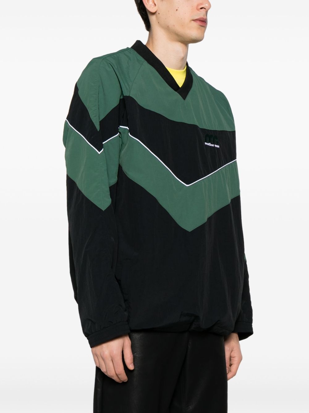 logo-embroidered colour-block sweatshirt - 3