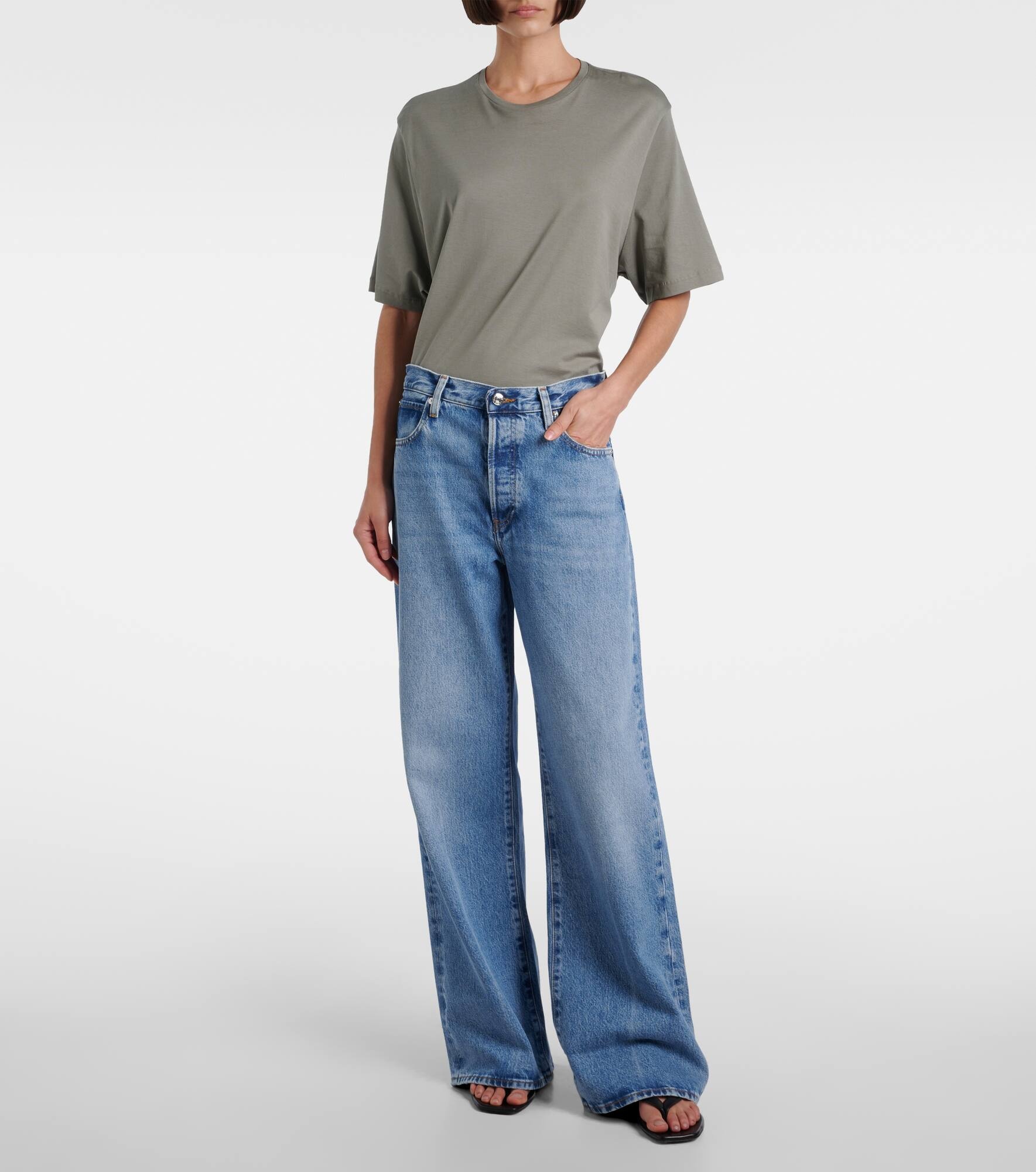 Loose mid-rise wide-leg jeans - 7
