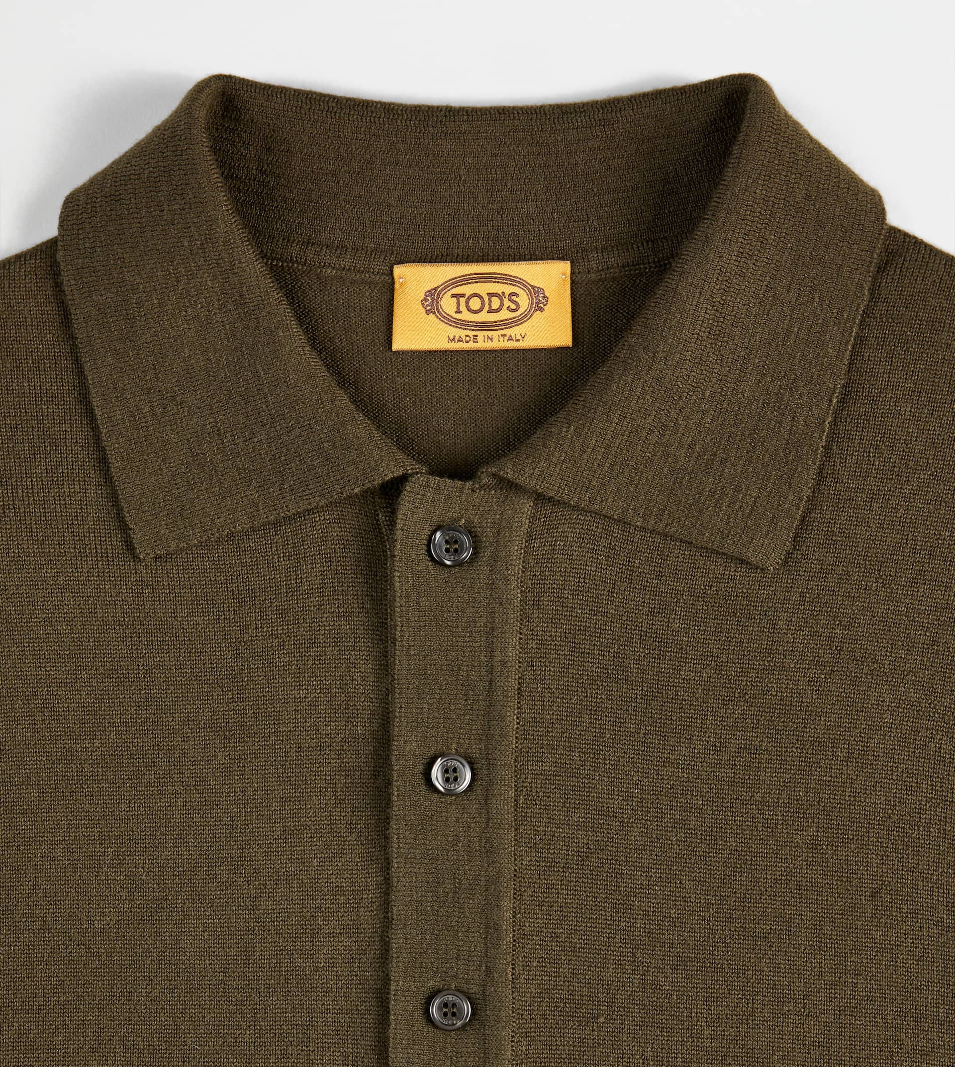 POLO SHIRT IN WOOL - GREEN, BROWN - 8