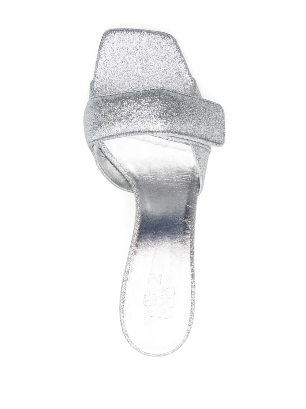 glitter-detailing 80mm leather mules - 4