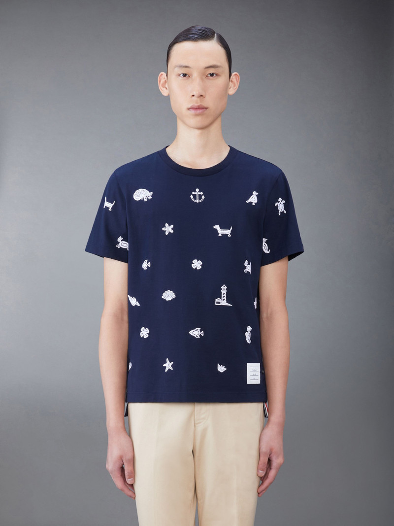embroidered cotton T-shirt 1
