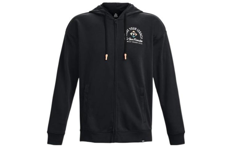Armour Project Rock Heavyweight Terry Full-Zip Hoodie '블랙' 1377436-001 - 1