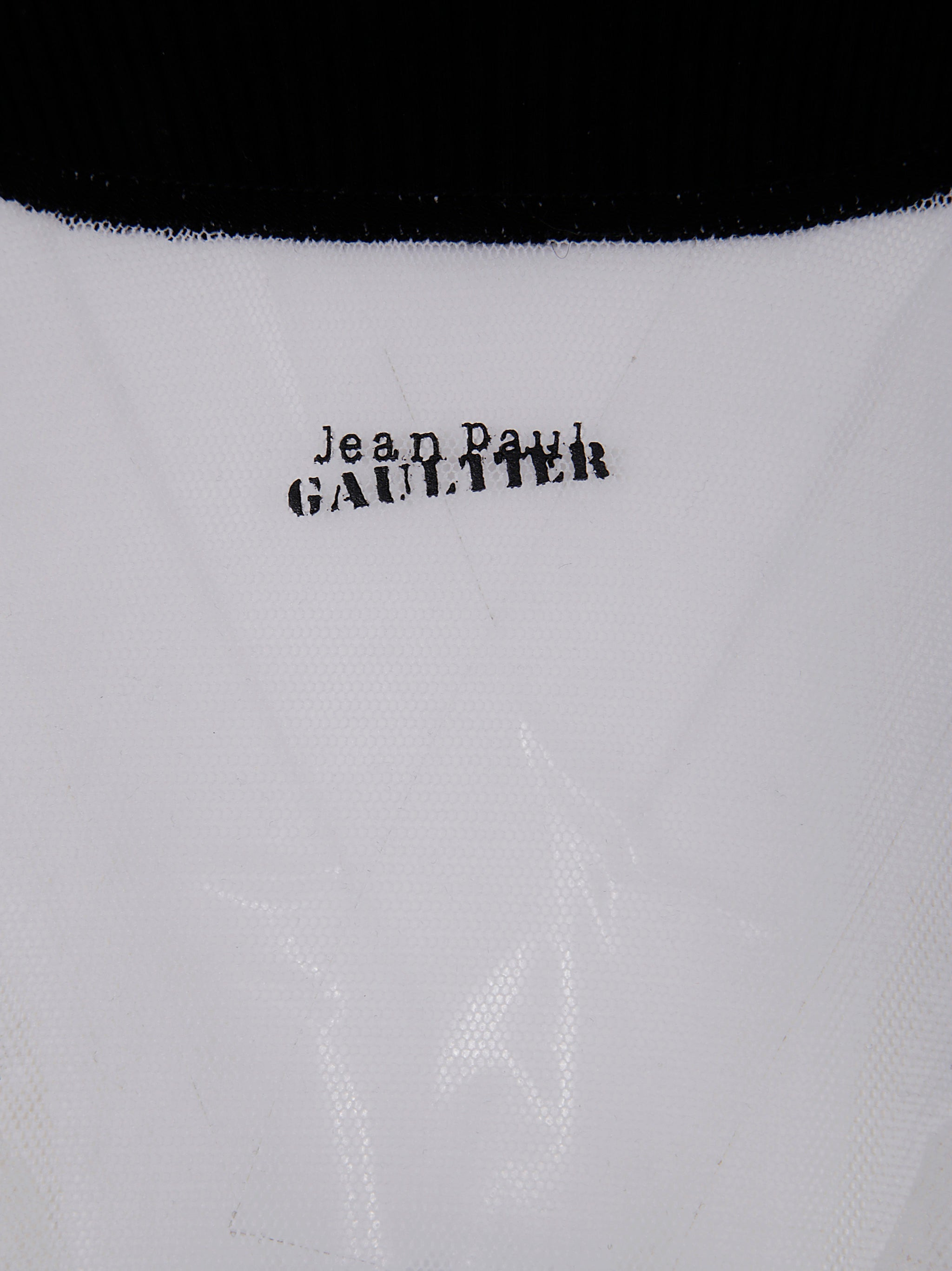 Jean Paul Gaultier Women Mix Mesh And Knit Long Sleeves Dress Printed "Mariniere" - 7