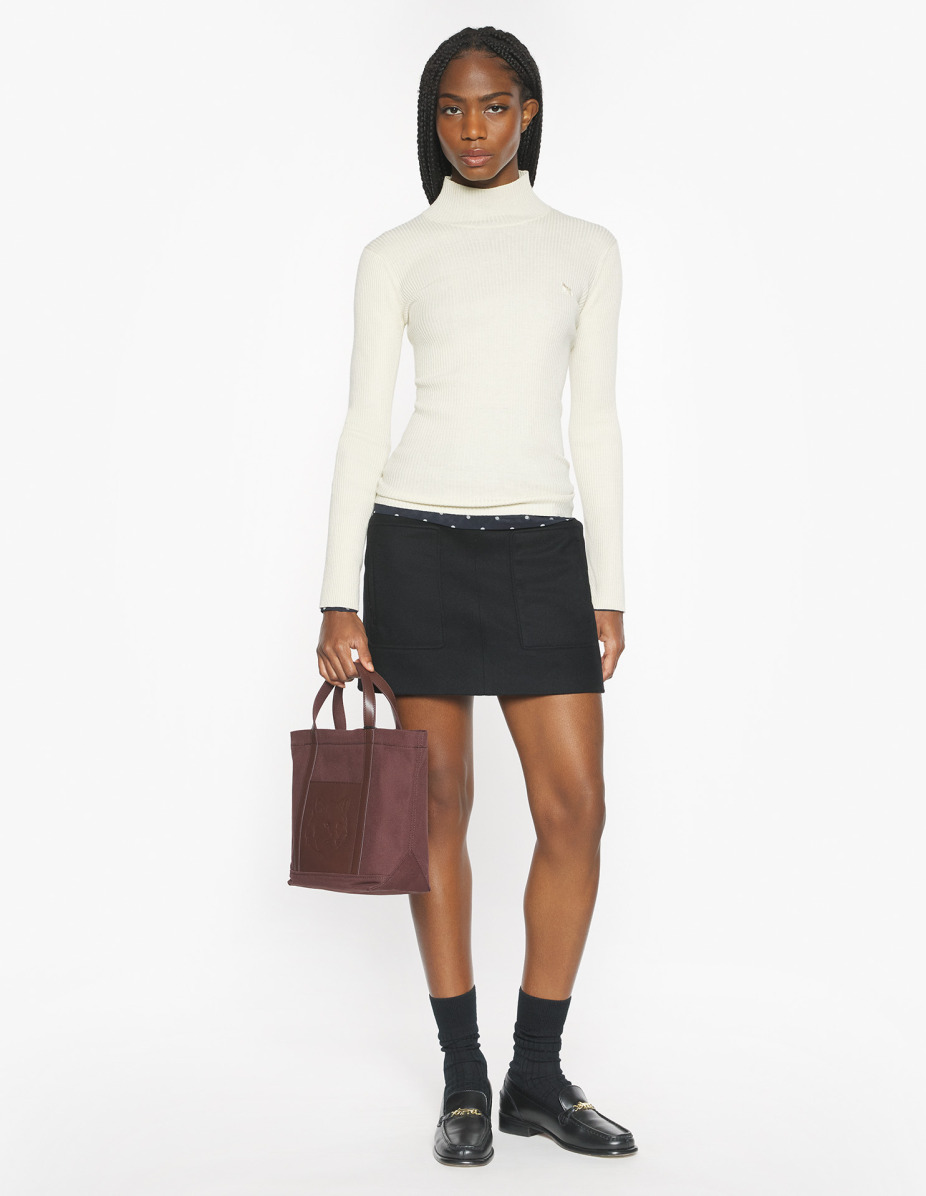 BABY FOX FINE WOOL RIB TURTLENECK JUMPER - 2