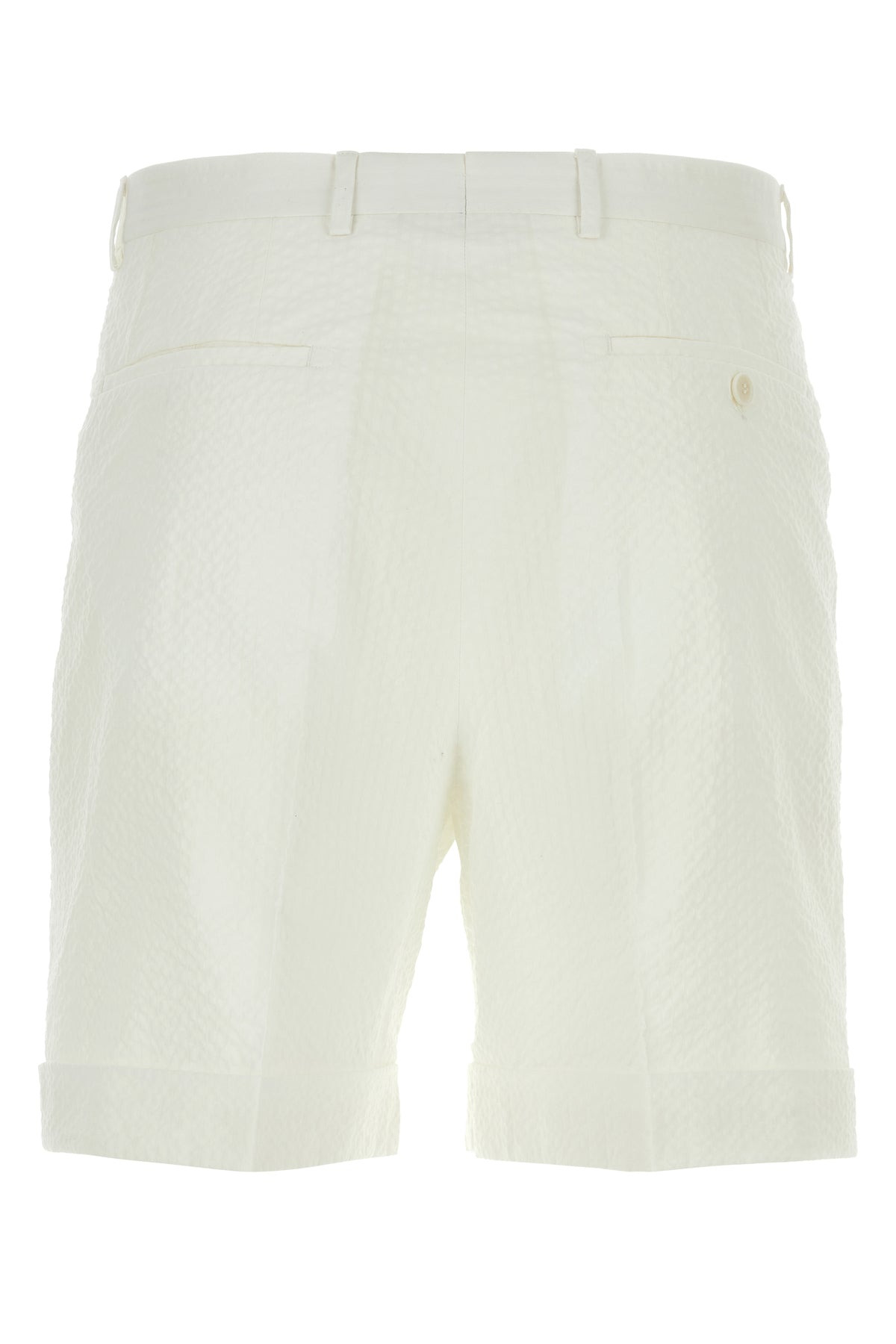 White cotton Capri bermuda shorts - 2