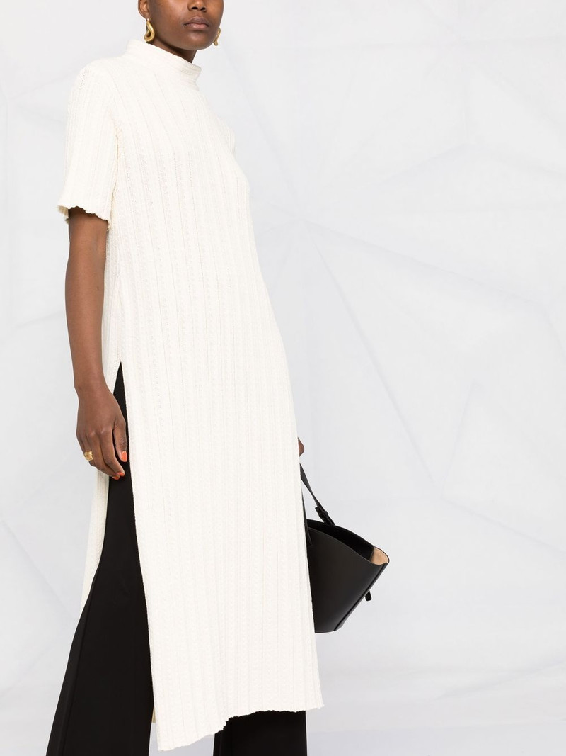 short-sleeve ribbed-knit dress 3