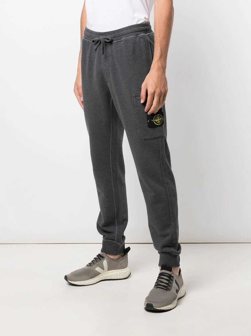 logo-patch fleece joggers - 3