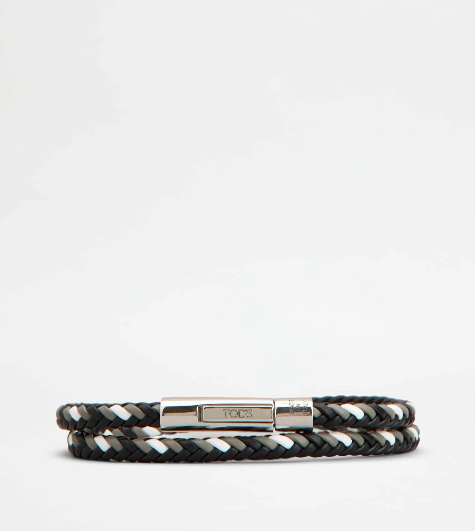 MYCOLORS BRACELET IN LEATHER - BLACK, GREY, WHITE - 1