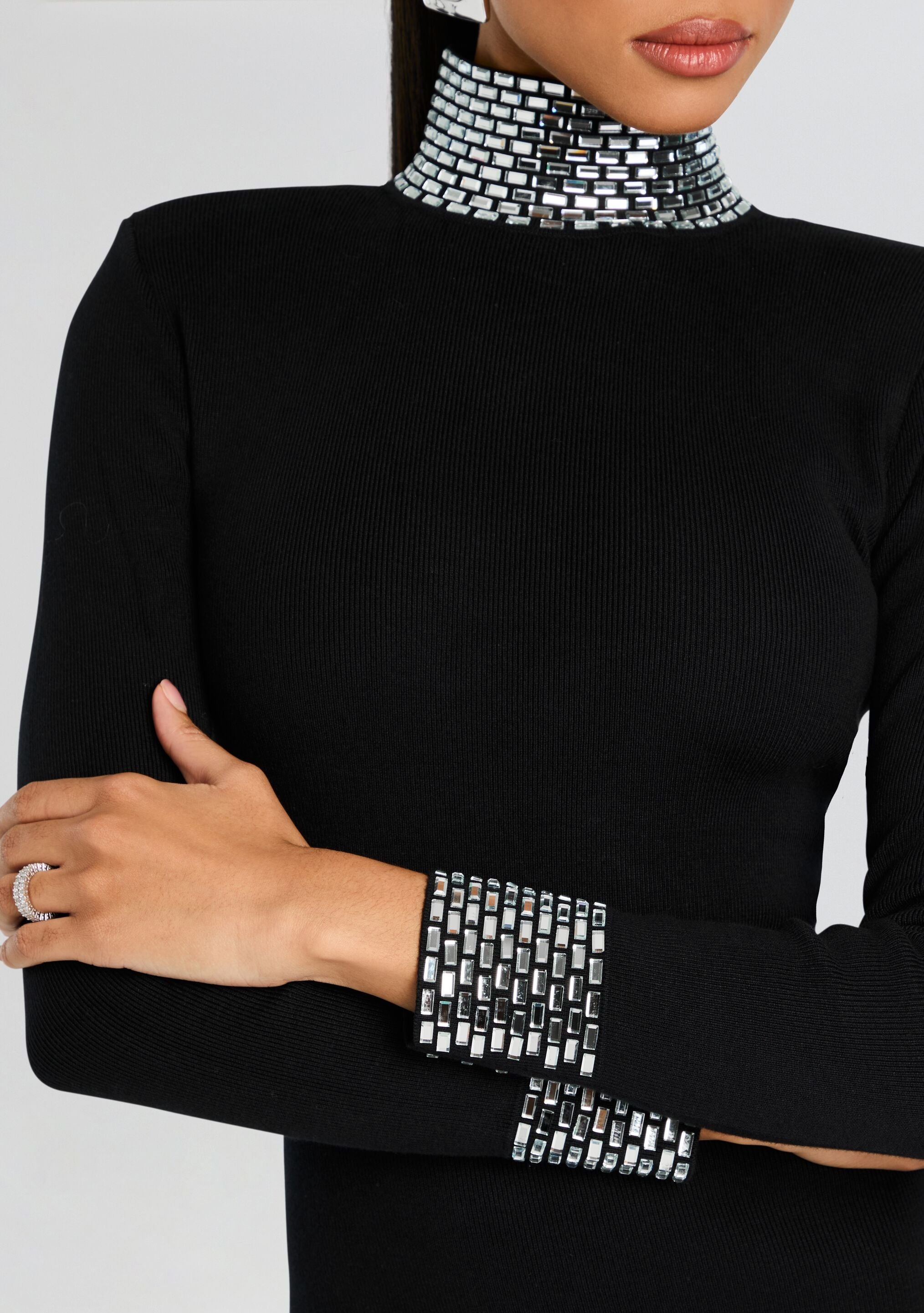 MONROE EMBELLISHED KNIT DRESS - 2