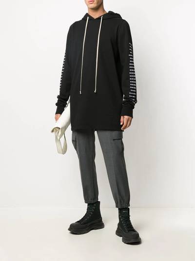 Rick Owens DRKSHDW long drawstring hoodie outlook