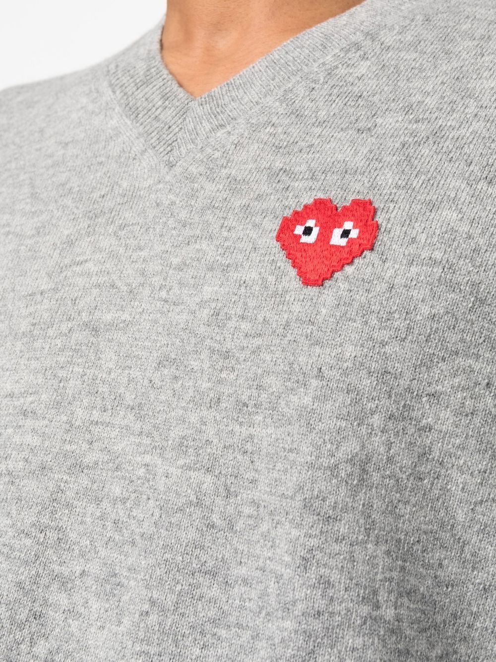 V-neck wool jumper - 5
