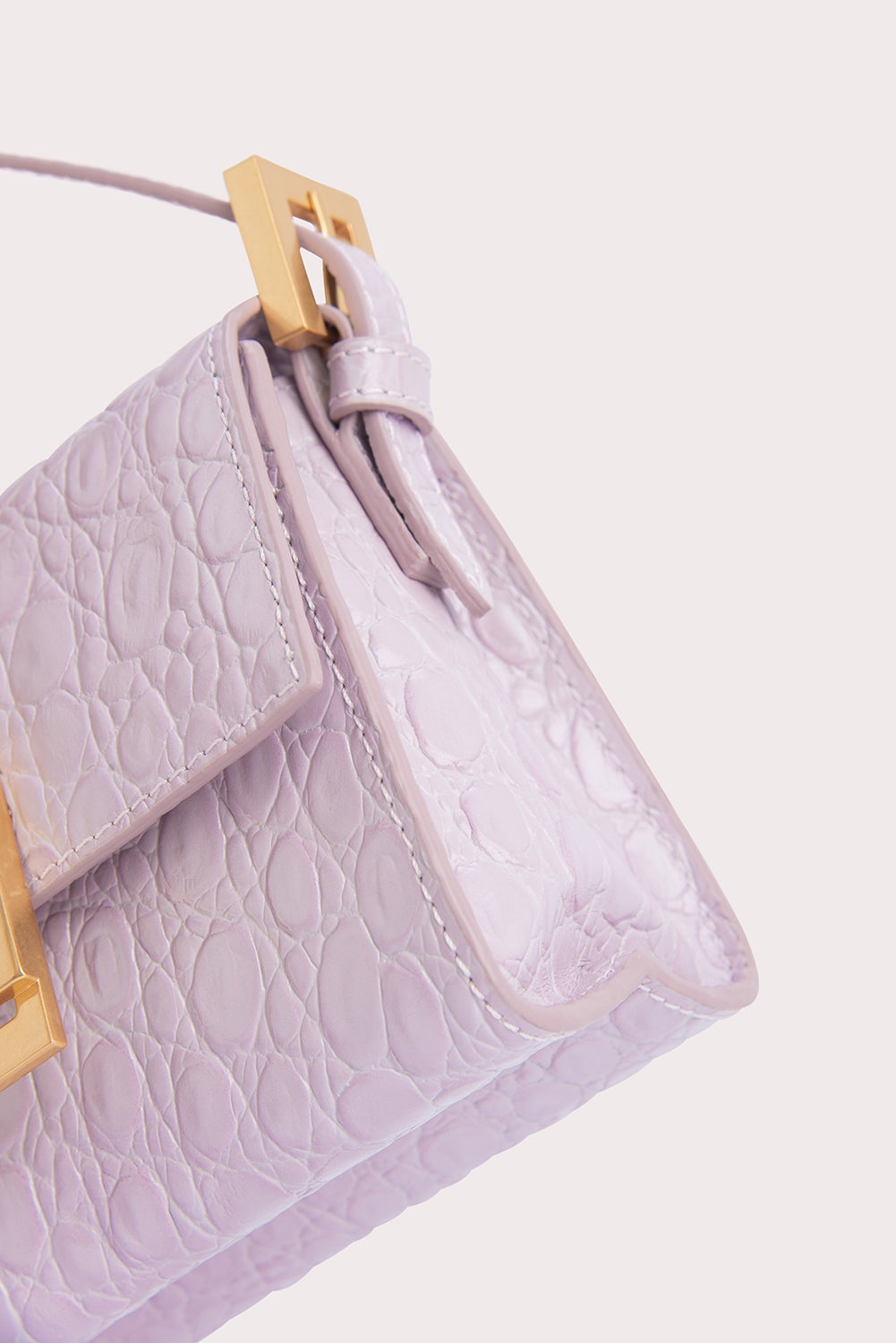 Fran Dawn Circular Croco Embossed Leather - 5