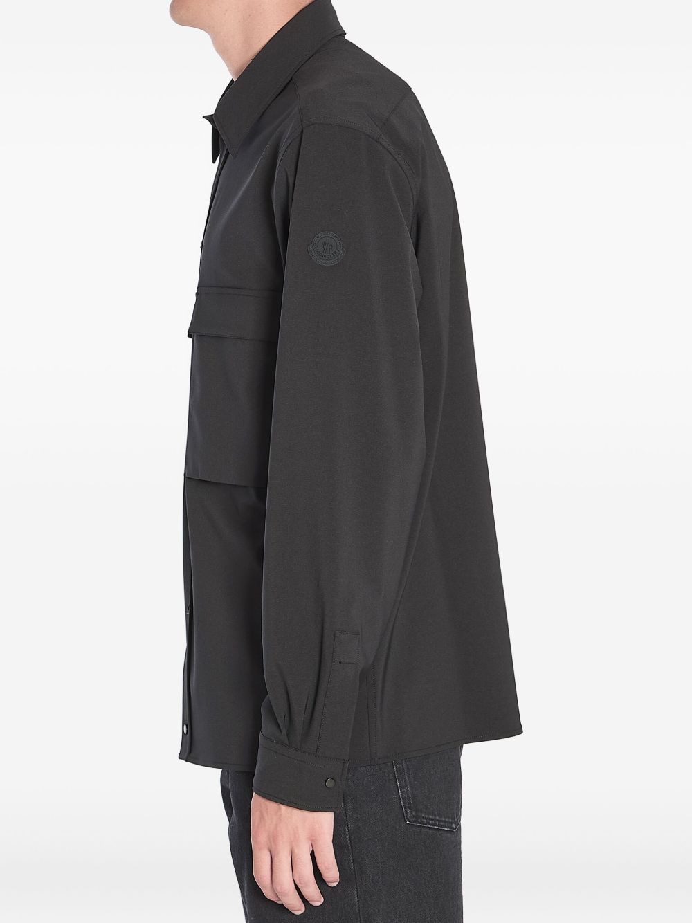 long-sleeve patch-pocket shirt - 4