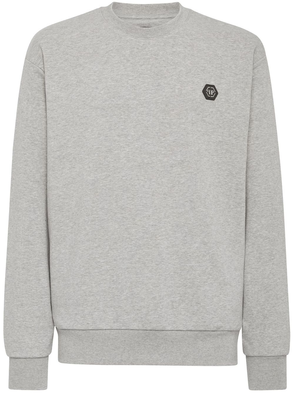 logo-patch crew-neck jumper - 1