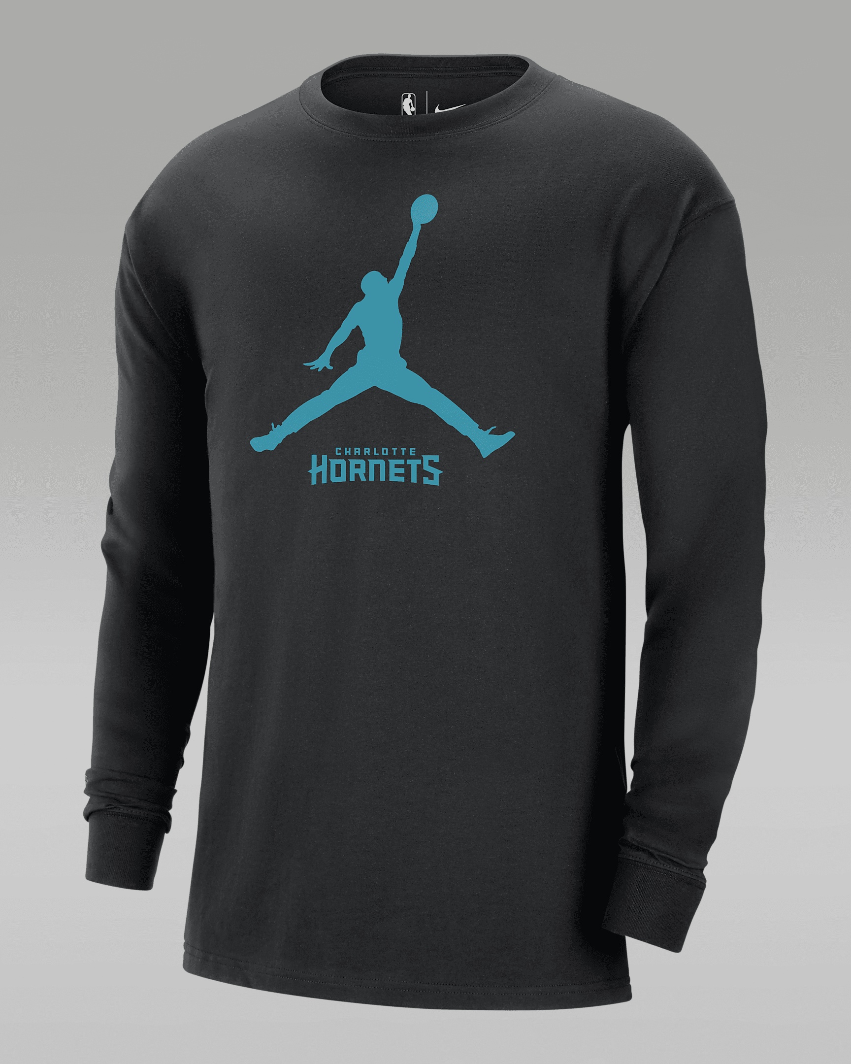 Men's Charlotte Hornets Essential Jordan NBA Long-Sleeve T-Shirt - 1