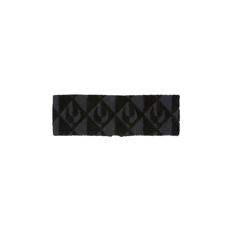 Marine Serre Textured Knit Moon Lozenge Choker 'Black/Grey' - 1