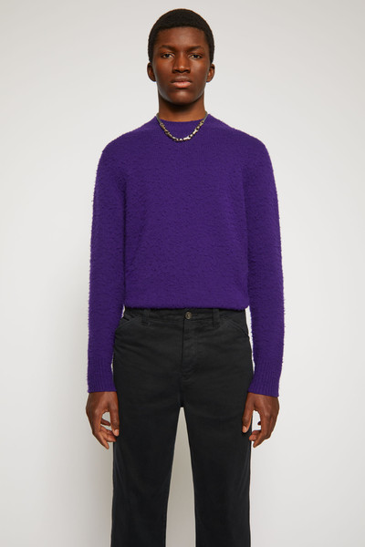 Acne Studios Pilled wool blend sweater deep purple outlook