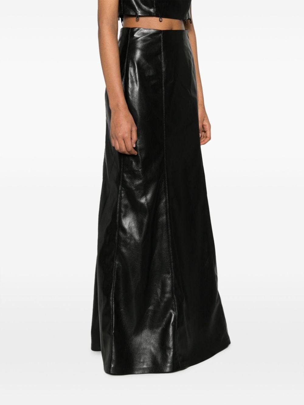 Carlotta faux-leather maxi skirt - 4
