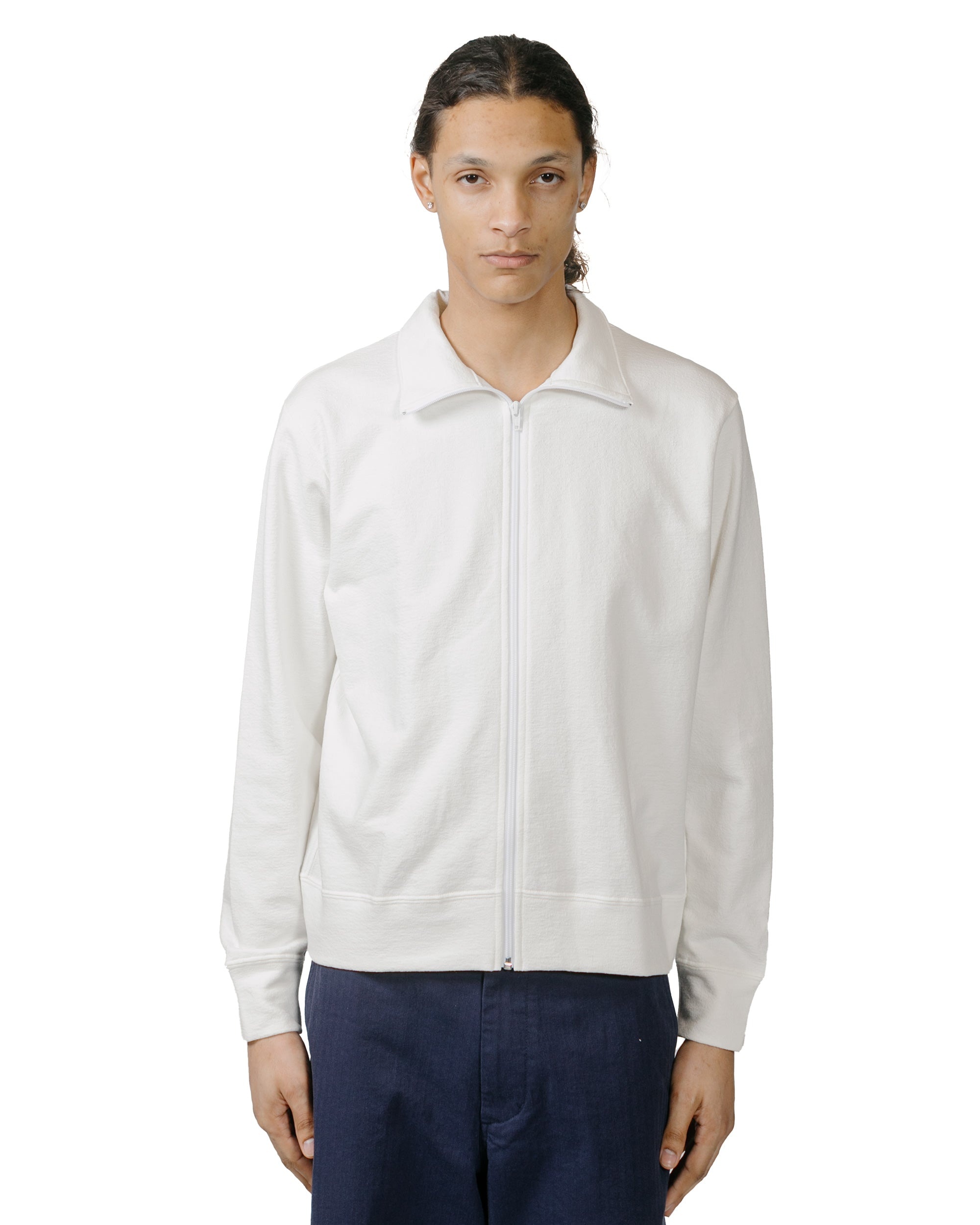Textured Full Zip White - 2