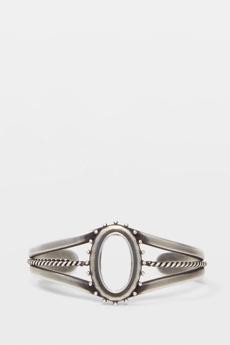 Fern Transparent Cabochon Cuff Bracelet 1