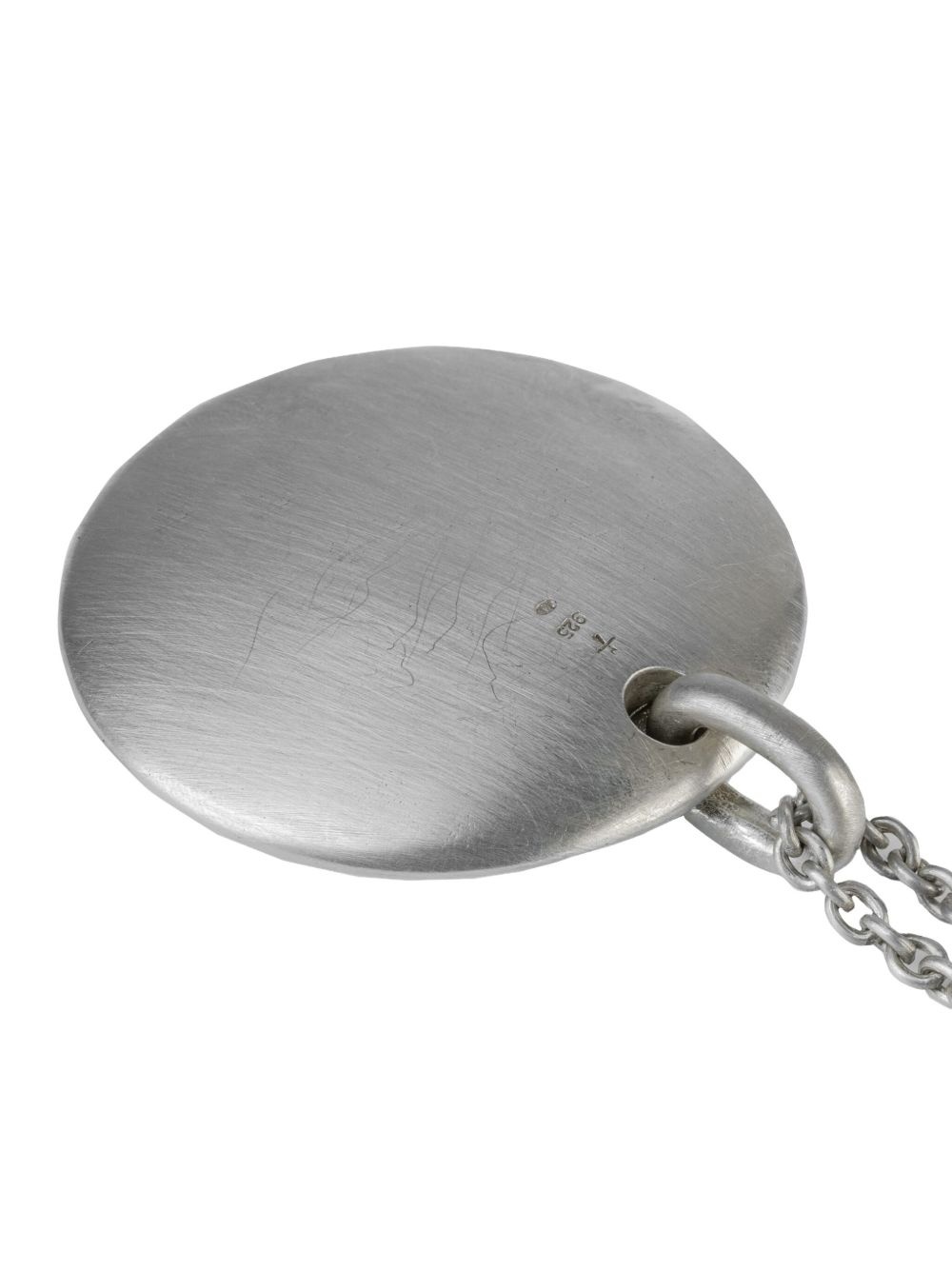 sterling silver Disk diamond necklace - 3