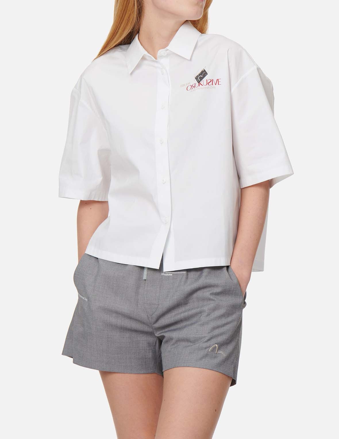 Seagull Tag Cropped Shirt - 3