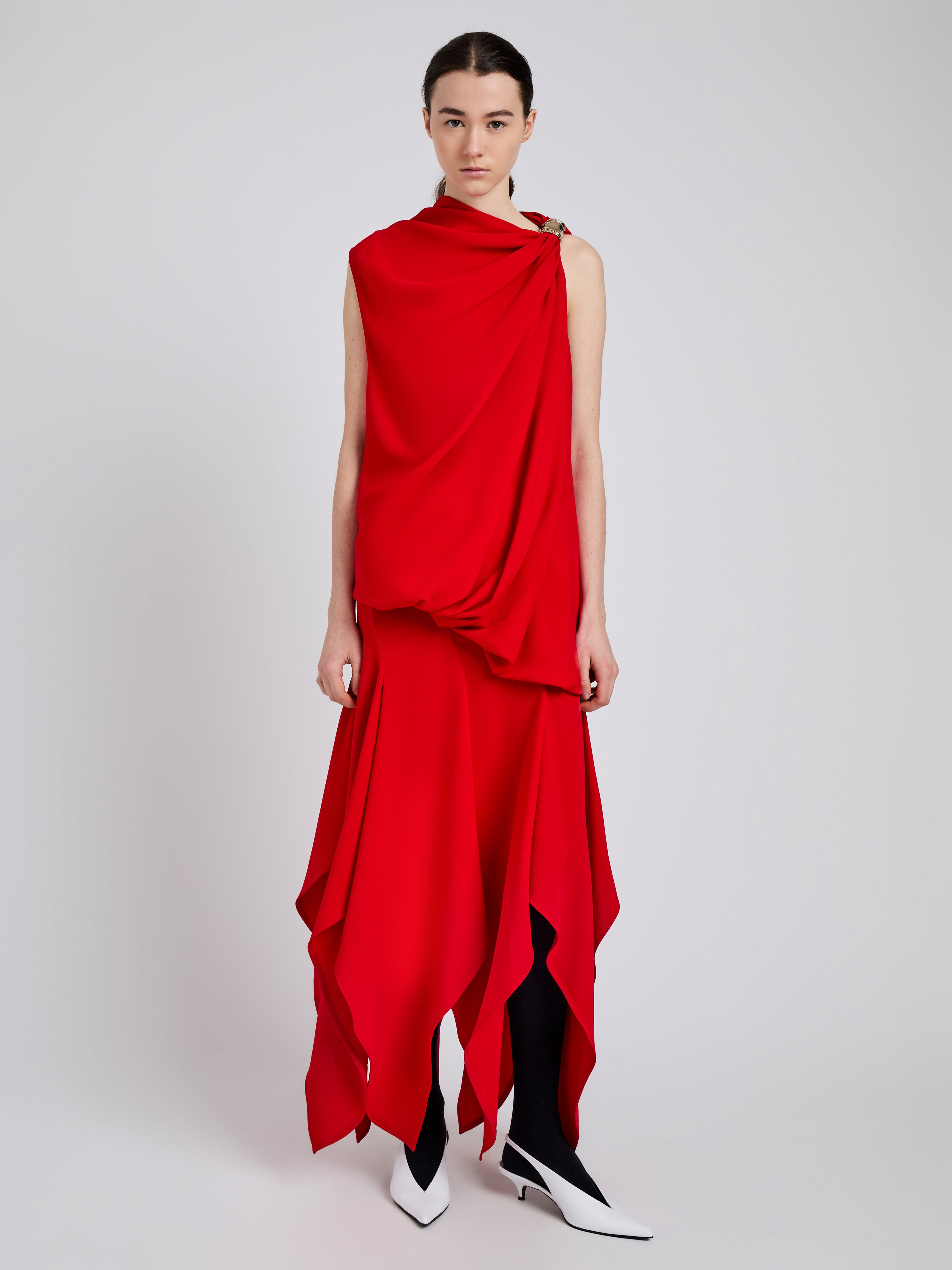 Denise Dress in Light Matte Double Crepe - 2