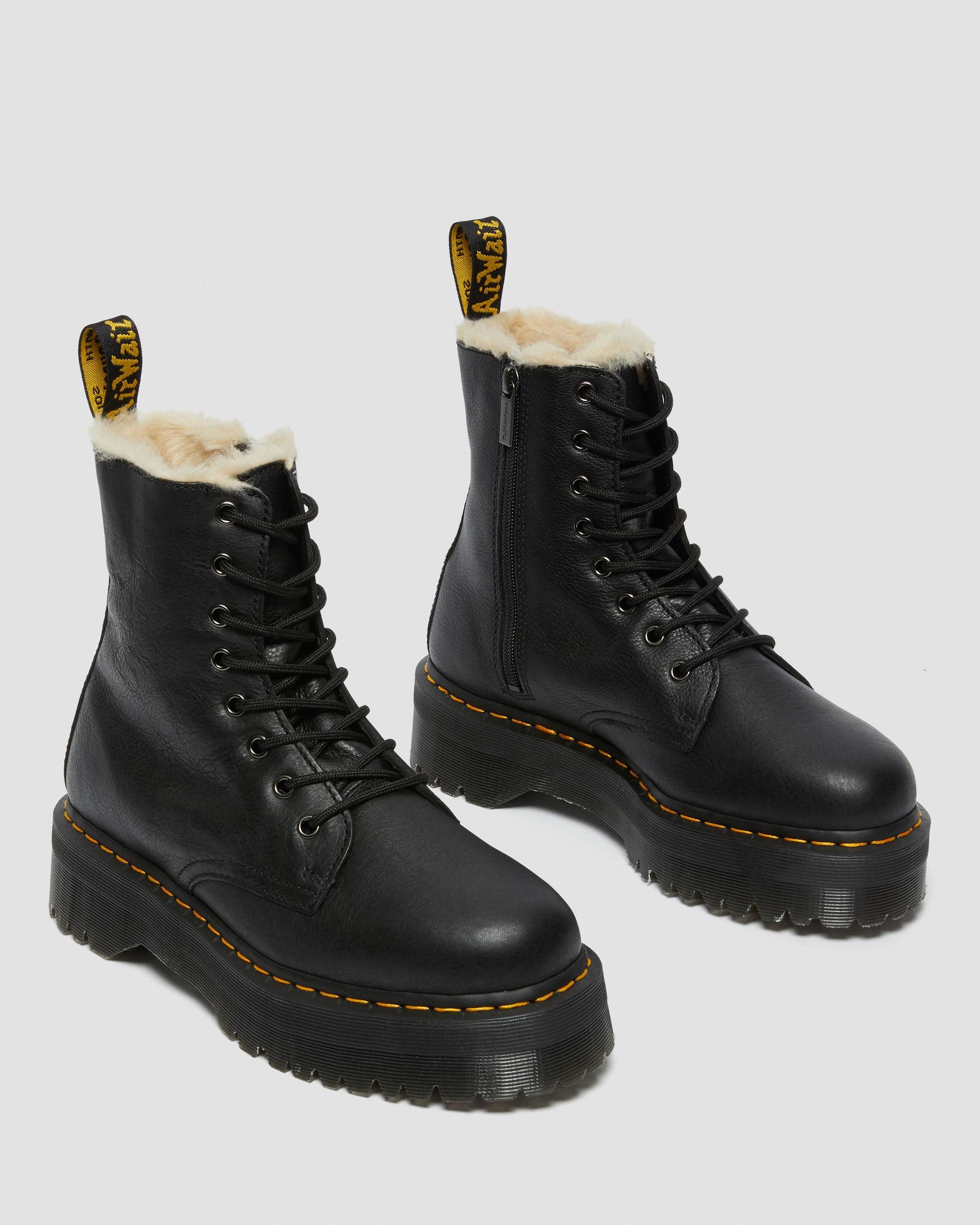 Jadon Boot Leather Faux Fur Lined Platforms - 10