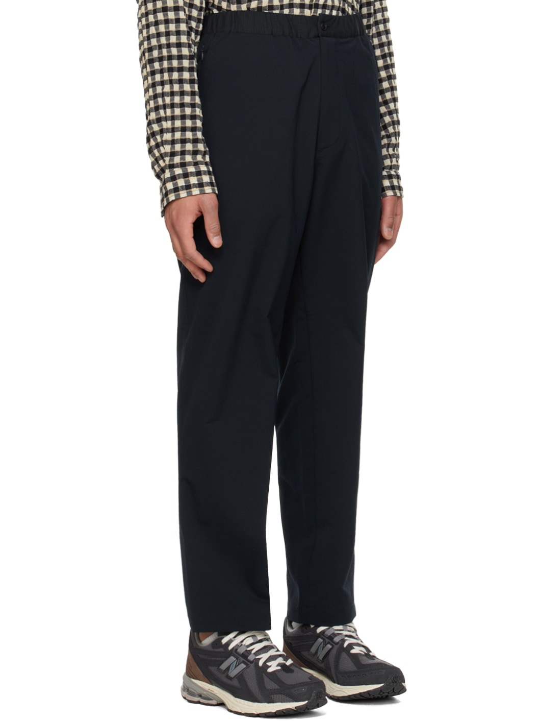 Navy Wide Easy Trousers - 2