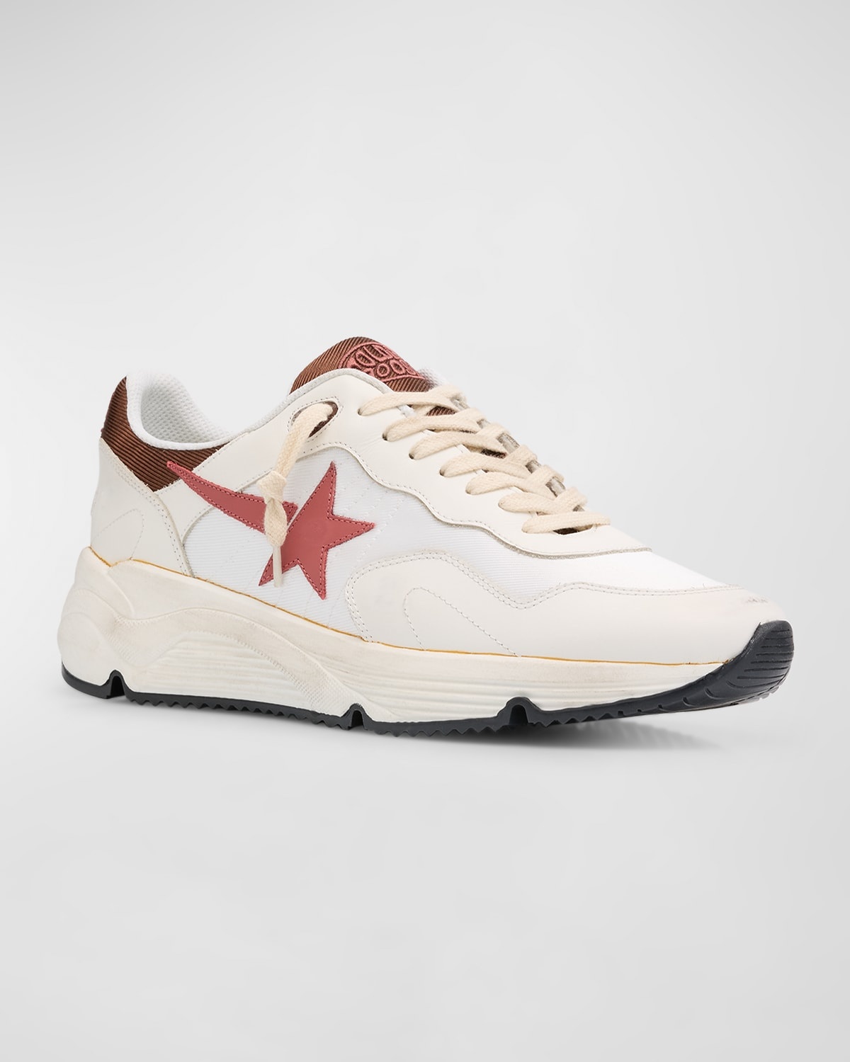 Men's Running Sole Textile and Leather Runner Sneakers - 3
