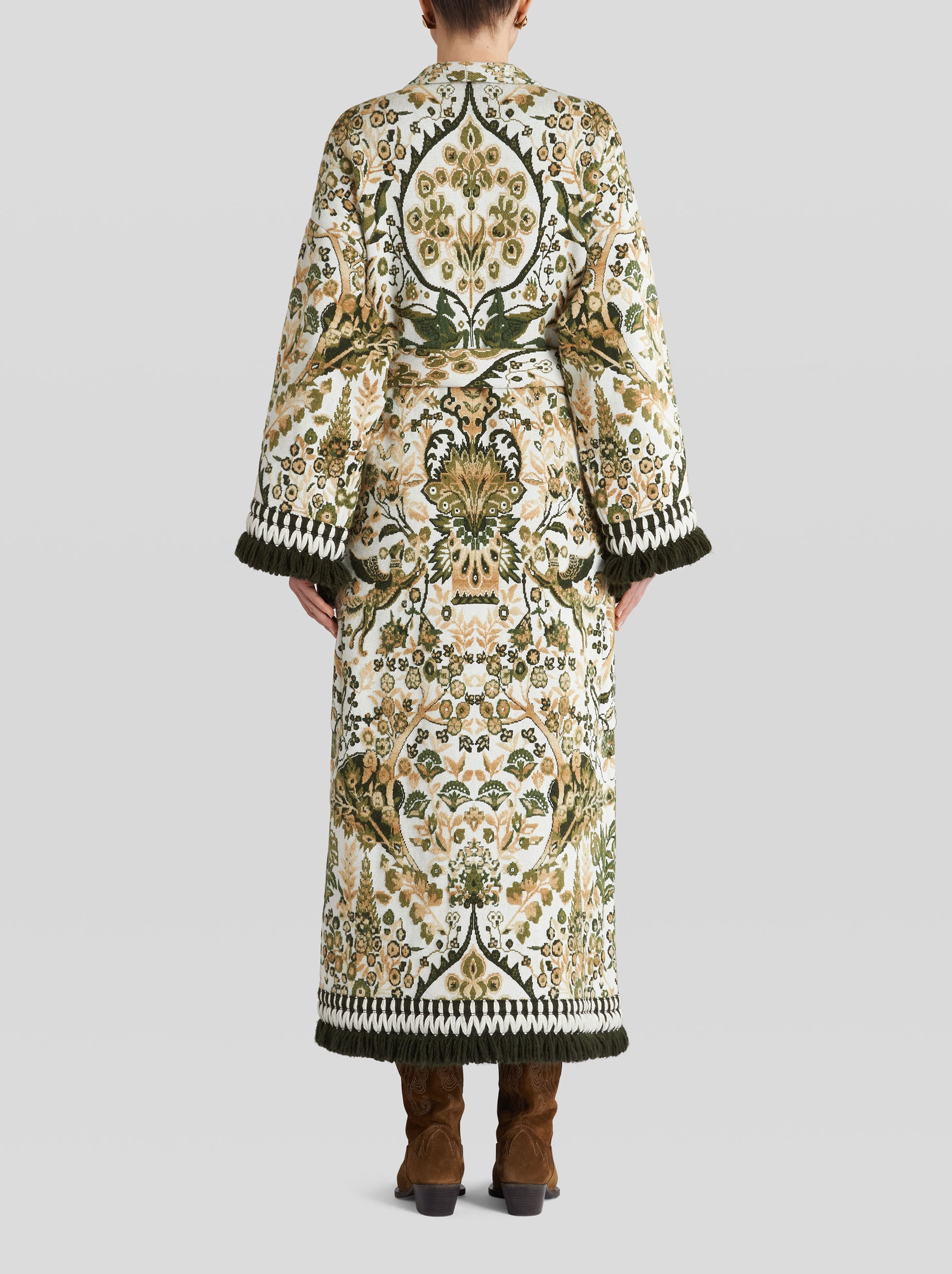 JACQUARD JERSEY COAT - 5