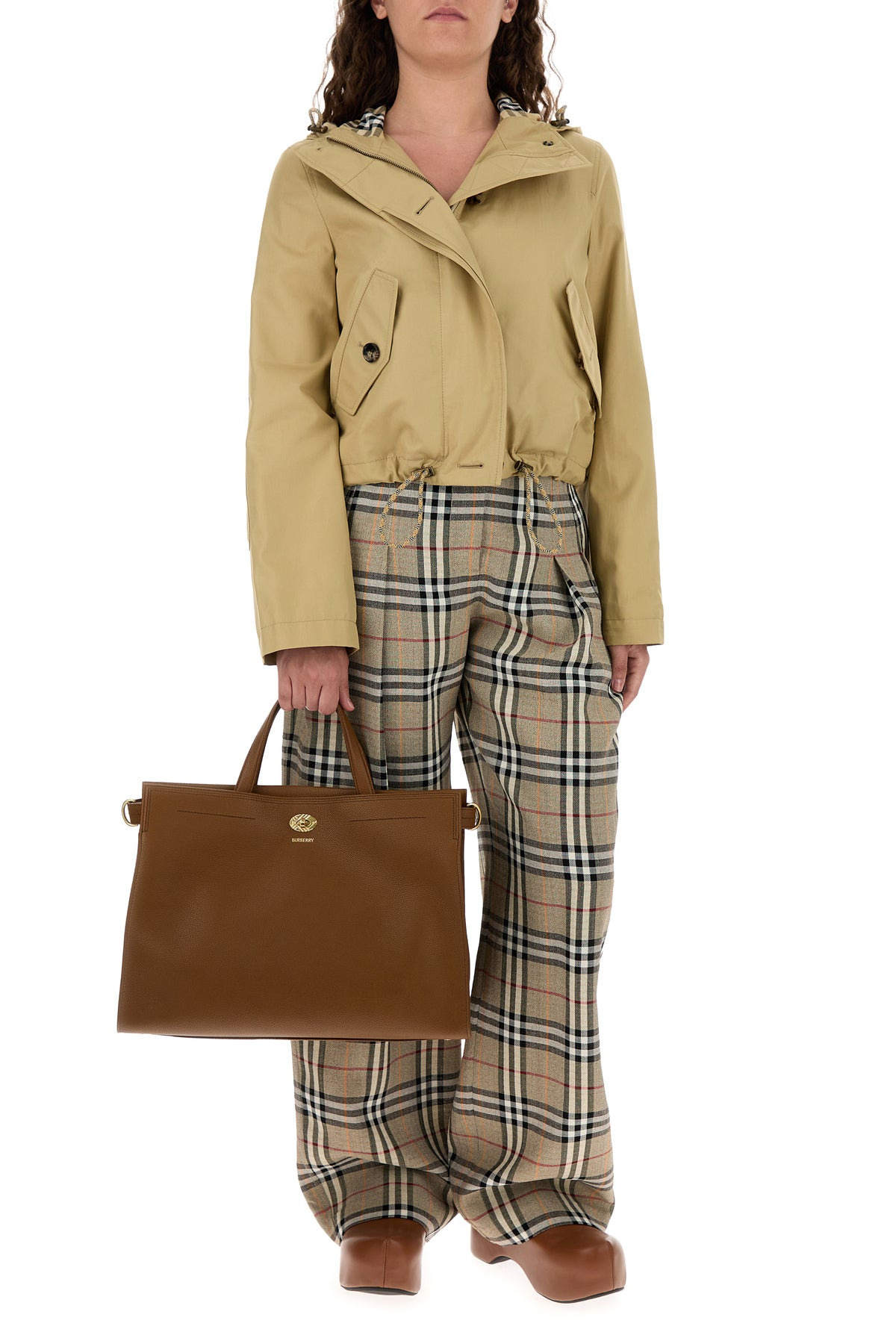 Caramel leather medium Cotswolds handbag - 5