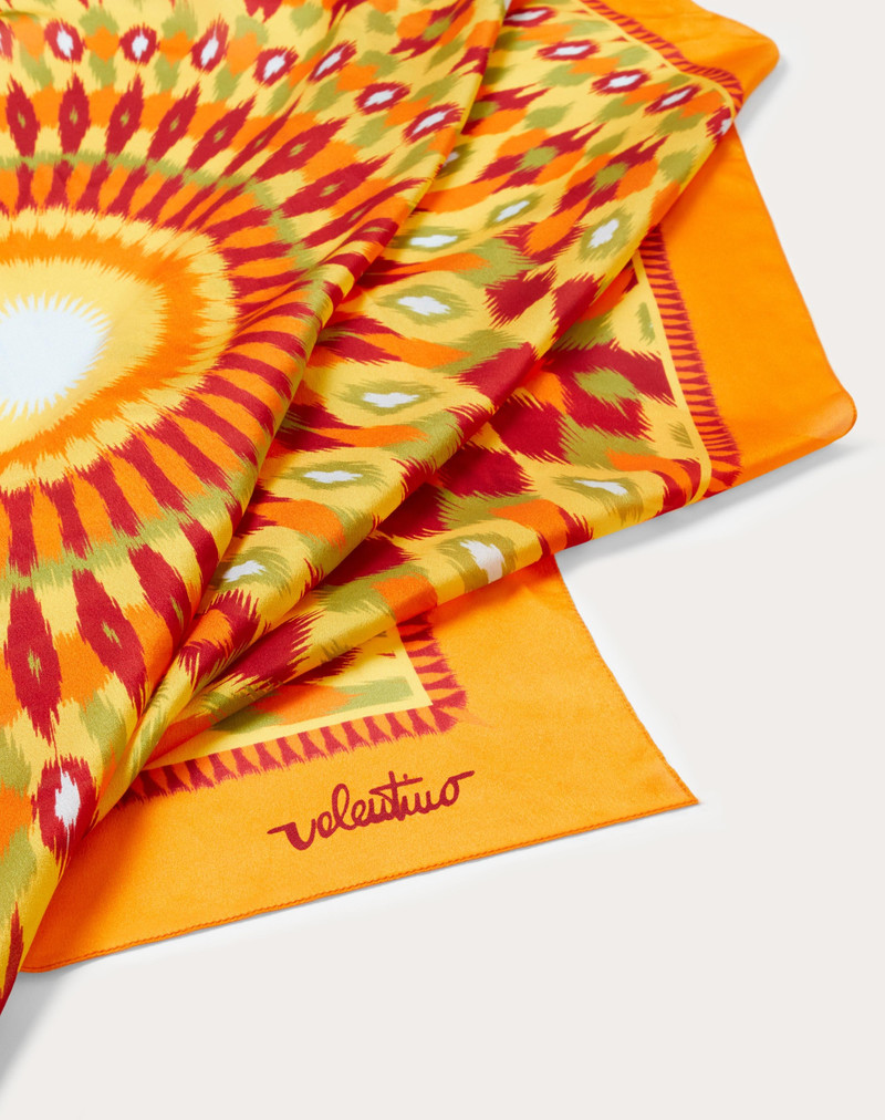 Valentino ROUND RAIN PRINT COTTON AND SILK SARONG outlook