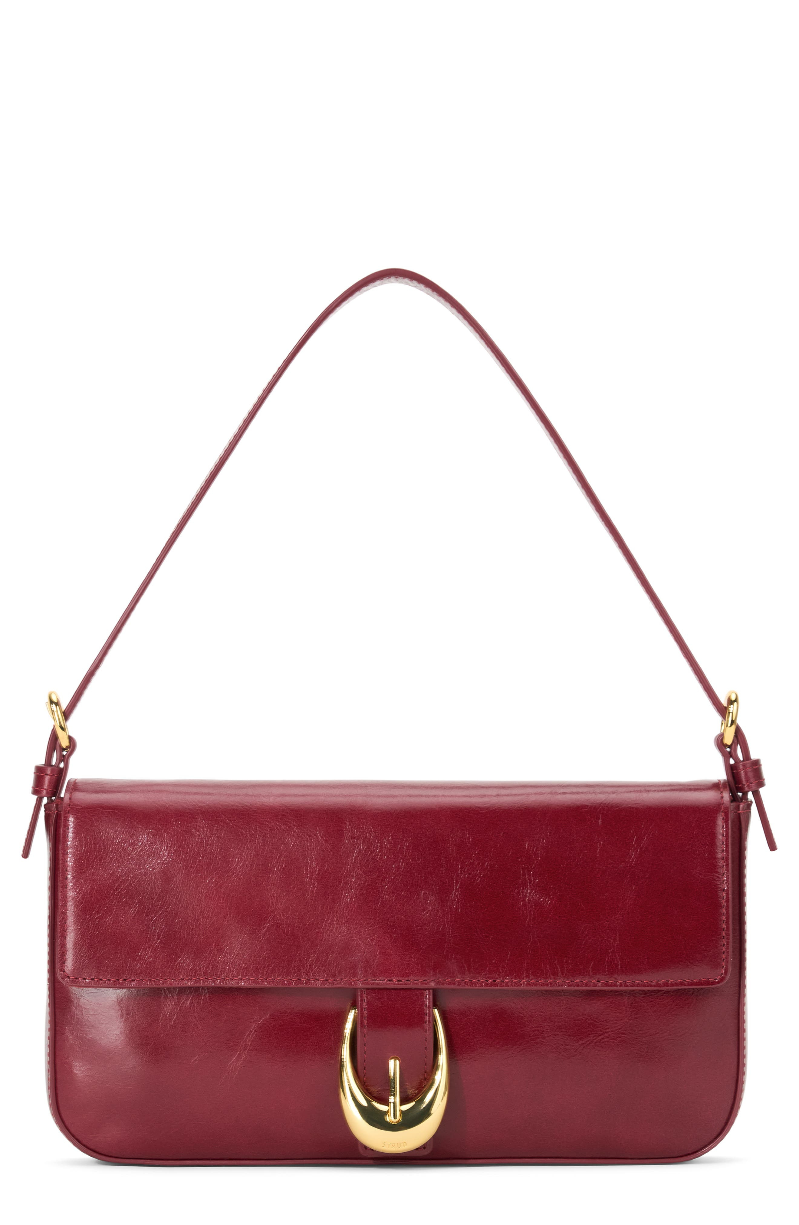 STAUD Harlow Leather Shoulder Bag in Pinot at Nordstrom - 1