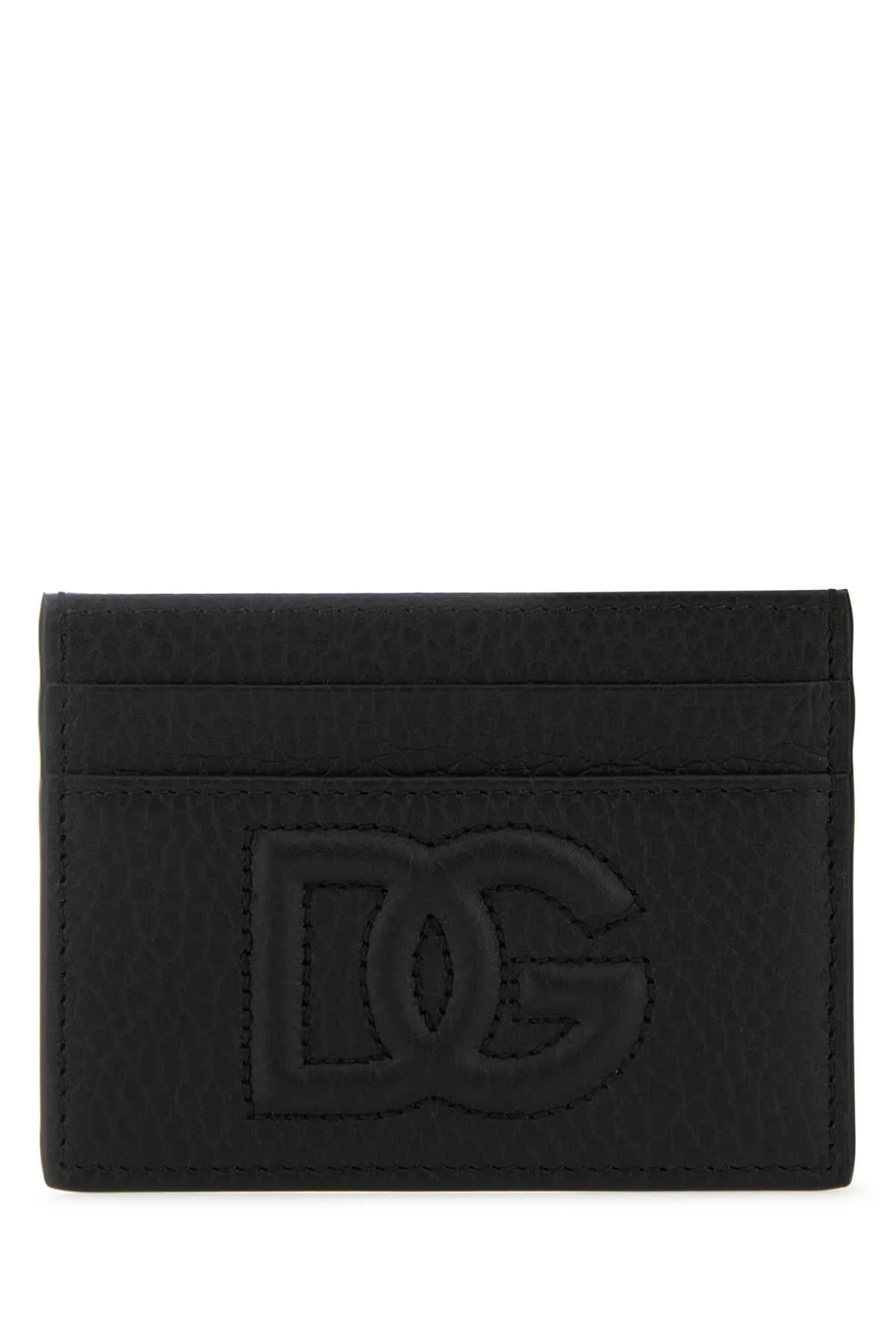 Dolce & Gabbana Men Black Leather Card Holder - 1