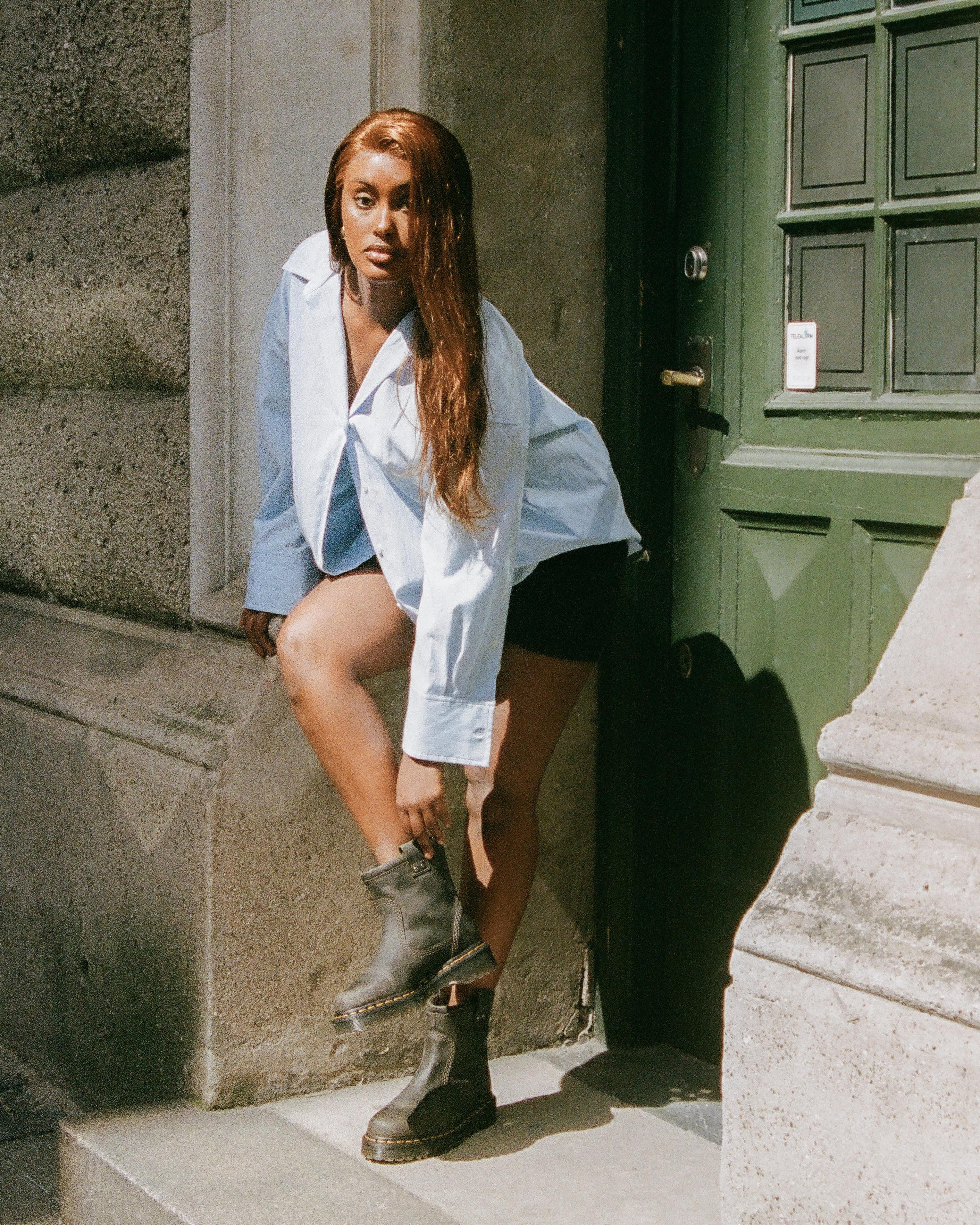 Anistone Lo Leather Biker Boots - 5