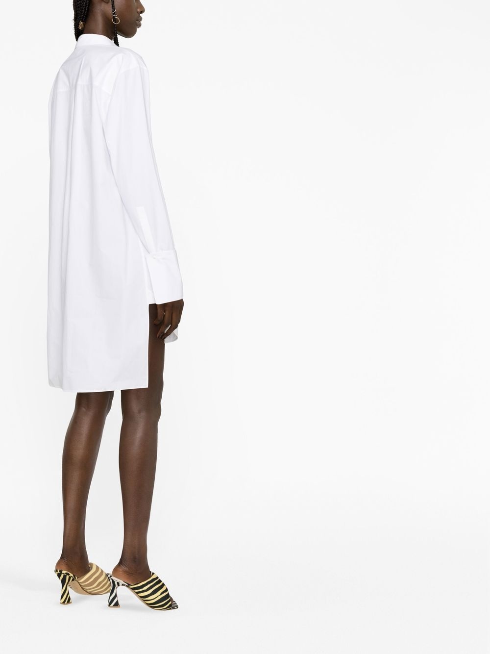 poplin long-sleeved shirt dress - 3