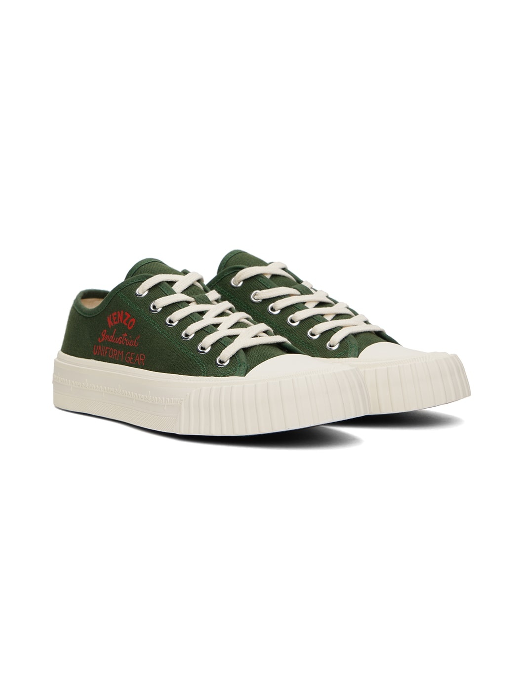 Green Kenzo Paris Foxy Low-Top Sneakers - 4