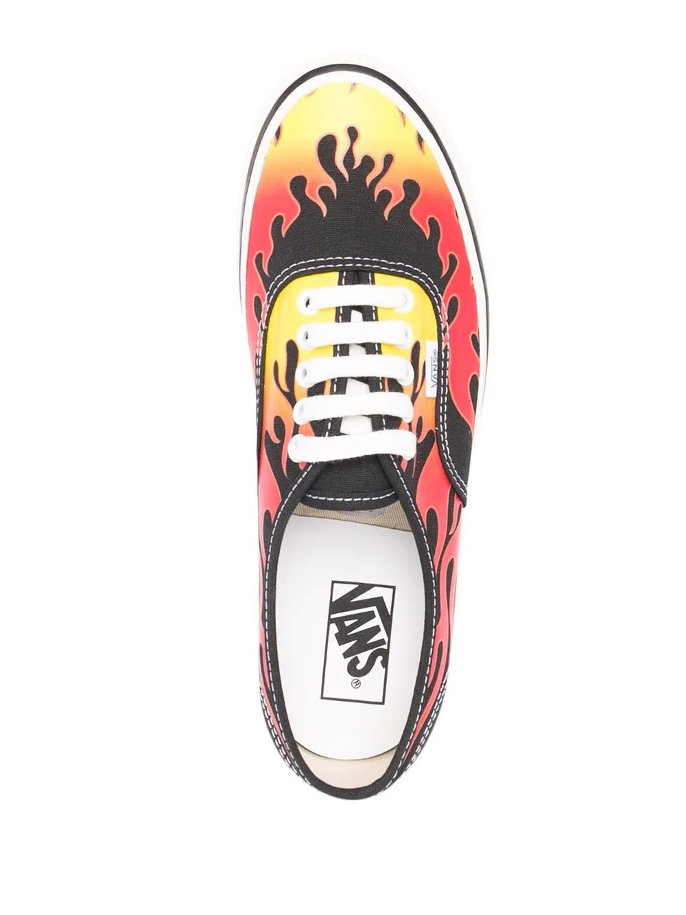 flame-print low-top trainers - 4