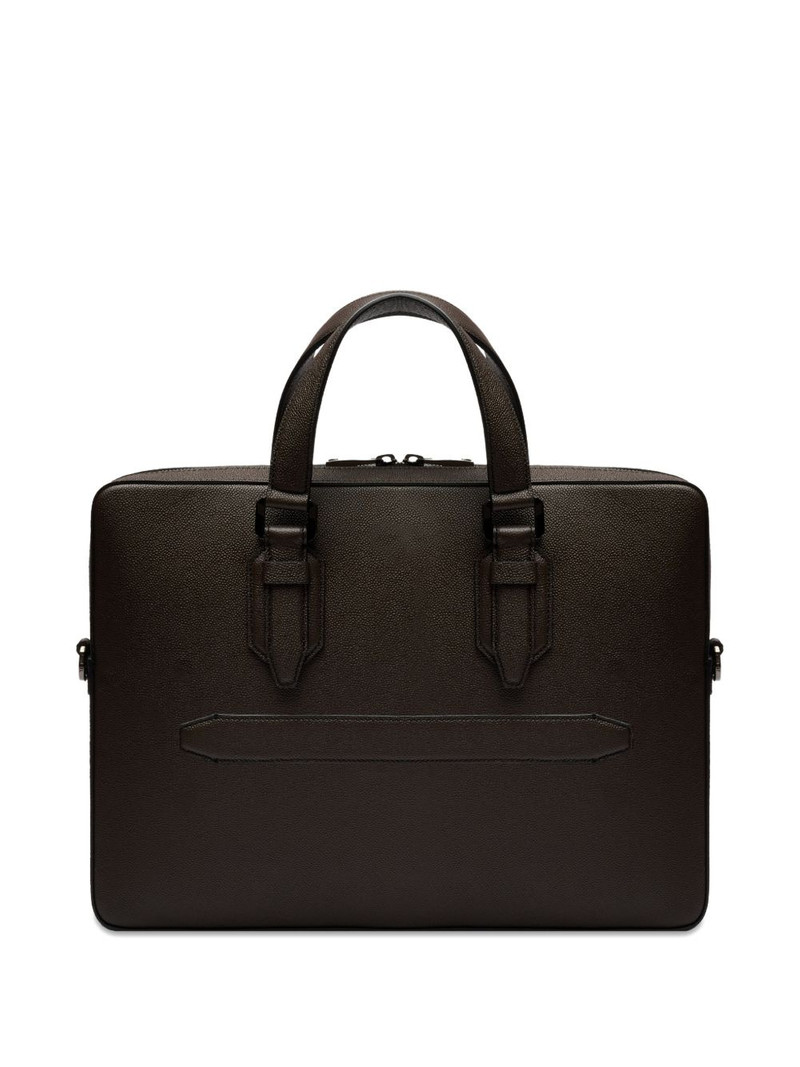 LANCEL Charlie textured leather briefcase outlook