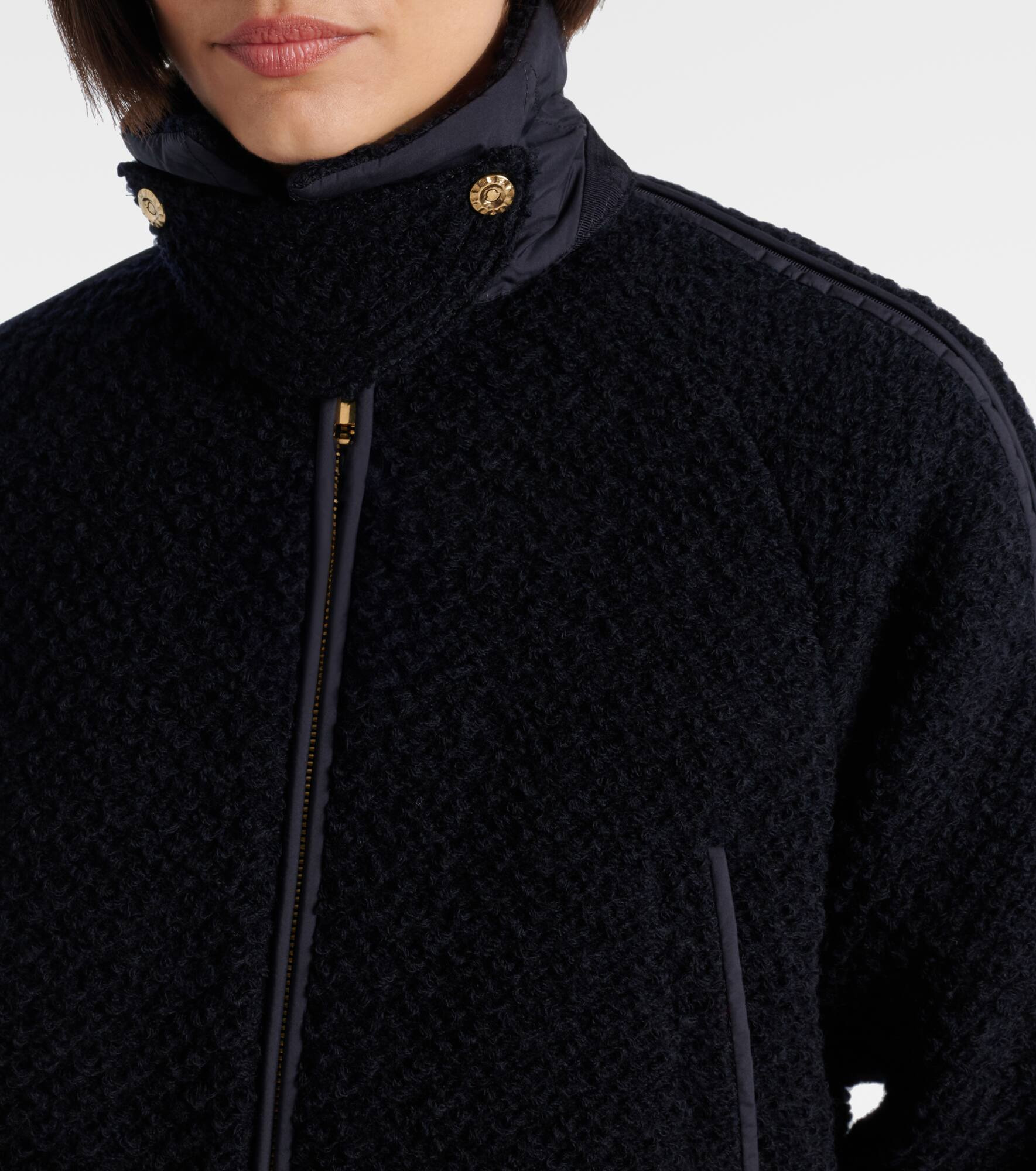 Hooded virgin wool down jacket - 7
