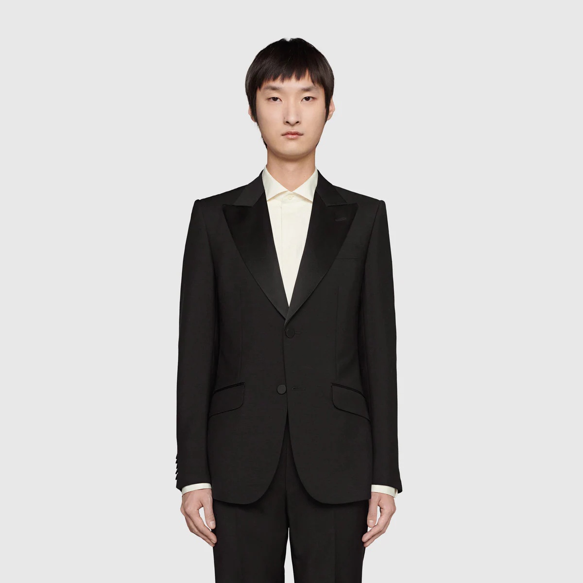 Fitted mohair wool tuxedo - 3