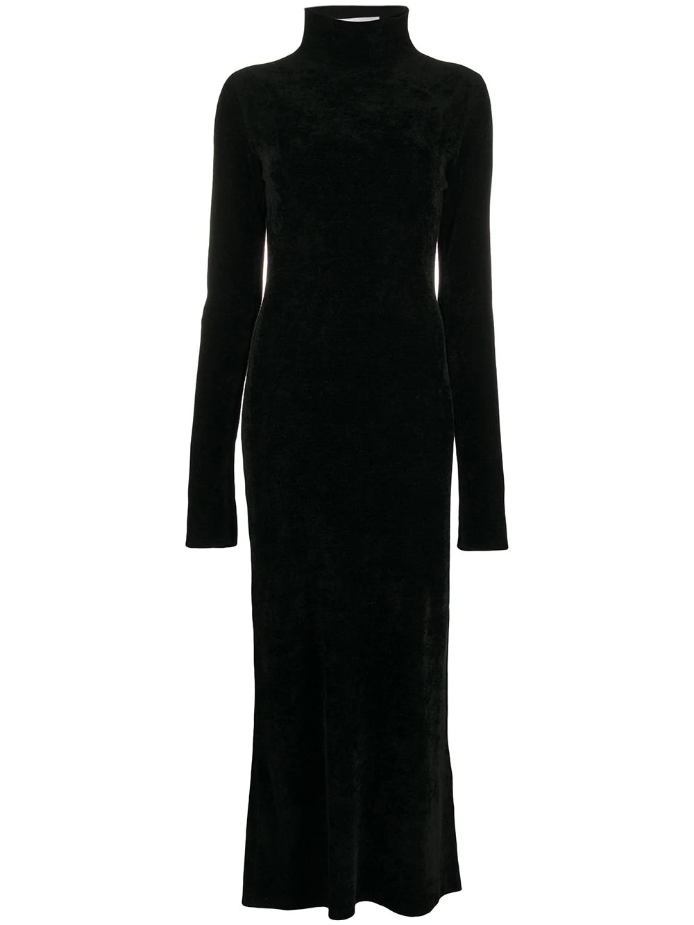 open back velvet dress - 1