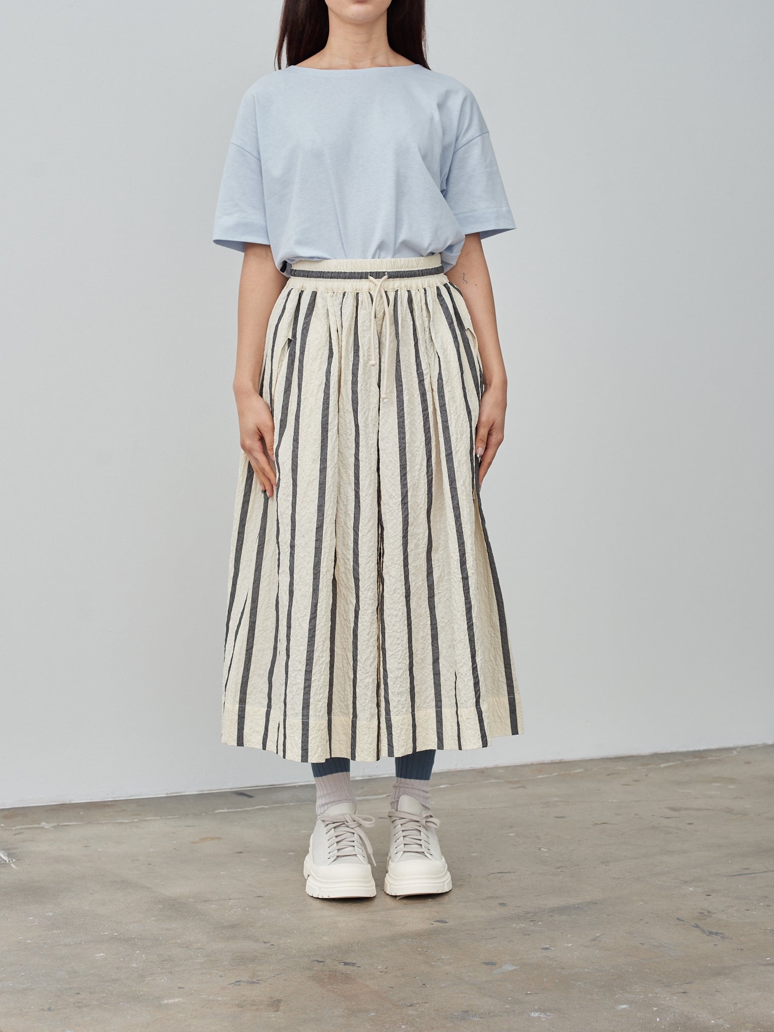 The Acrobat Culotte - Bold Stripe Flint/Raw - 2