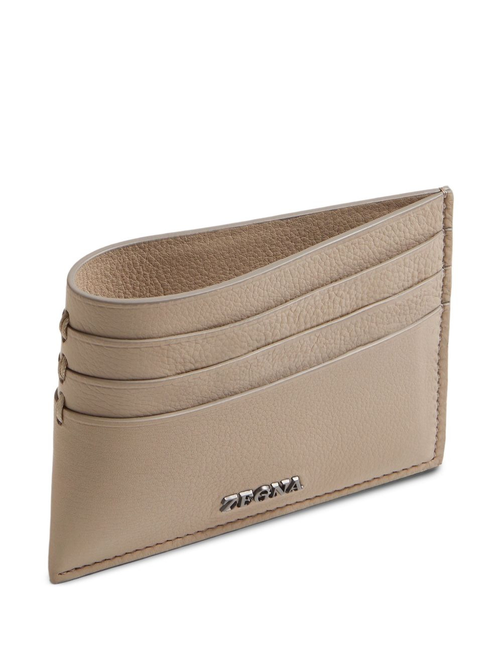 leather logo-plaque card holder - 3