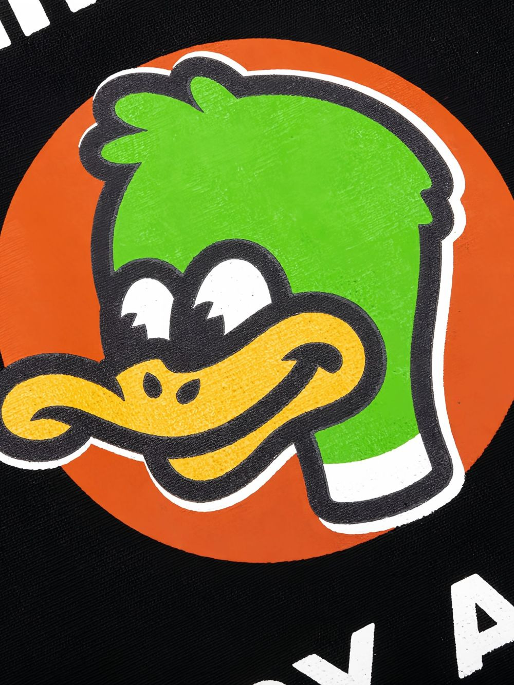 duck-graphic cotton hoodie - 4